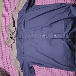 Mens Large Button Down Short Sleeve Shirt Harley-Davidson